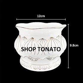 Mua LƯ HƯƠNG BÁT HƯƠNG 1918 SEN TRẮNG ĐƯỜNG KÍNH 9.7CM 12CM 14.5CM