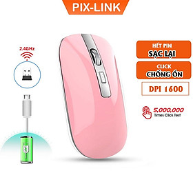 Mua Chuột Không Dây PIX-LINK P30 Sạc Điện Chống Ồn Wireless 2.4Ghz Dùng Cho Laptop  Macbook  Pc  Tivi - Hàng Chính Hãng