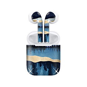 Mua Miếng dán skin chống bẩn cho tai nghe AirPods in hình giả sơn mài - GSM061 (bản không dây 1 và 2)