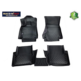 Thảm lót sàn xe ô tô Audi A7 2012-2017 Nhãn hiệu Macsim chất liệu nhựa TPV cao cấp màu đen