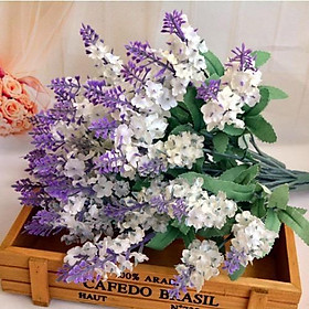 Hoa giả, nhánh hoa lavender oải hương 4 màu siêu đẹp trang trí nhà cửa, quán cafe