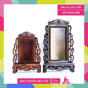 Mua Bài vị thờ gia tiên gỗ chạm khắc ép kính viền hoa cao cấp - Nhiều cỡ