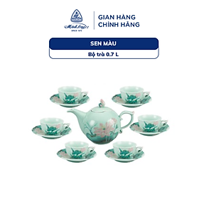 Mua Bộ Ấm  Chén Trà Sứ Minh Long 0.7 L - Sen Màu