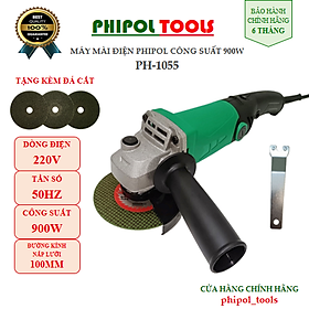 Mua Máy Mài Điện Cầm Tay PHIPOL TOOLS PH1055 có điều chỉnh tốc 6 mức độ công suất 900W tặng kèm đá cắt - Hàng Chính Hãng
