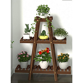 Giá Để Cây Cảnh Trong Nhà Bằng Gỗ Hình Chữ A Có 7 Tầng - Kệ Trang Trí Cây Cảnh Trong Nhà Bằng Gỗ Thông Kích Thước 80*25*80CM