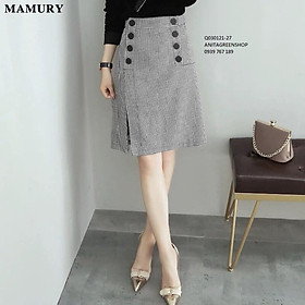 Q030121 CHÂN VÁY CARO THIẾT KẾ