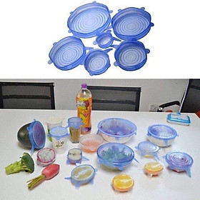 Mua FREESHIIP Bộ 6 bọc màng thực phẩm silicon