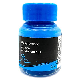 Bộ 2 Màu Nước Renaissance Fluo 20ml - Xanh Dương (Fluorescent Blue)