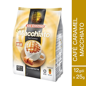 Cà Phê Macchiato Caramel Hòa Tan Aik Cheong Malaysia 300g 12 Gói x 25g