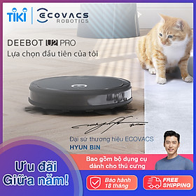 Robot hút bụi lau nhà thông minh Ecovacs Deebot OZMO U2 PRO - Hàng chính hãng - Phiên bản Quốc Tế