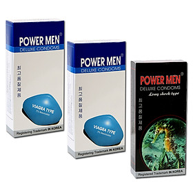 Bao Cao Su Power Men Viagra Siêu Mỏng 2 Hộp và Bao Cao Su Power Men Cá Ngựa Đen (Hộp 12 chiếc)