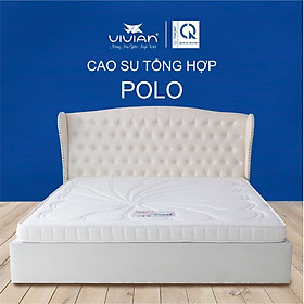 Nệm Cao Su Polo Vivian (1.6 x 2.0 m) - Trắng Chần Hoa Hồng