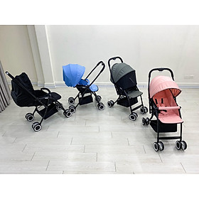 Xe đẩy em bé Vovo 2 chiều 2019, chât liệu hợp kim platinum, tải trọng 50 kg, đệm nằm thiết kế chống cong vẹo cột sống của bé