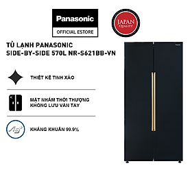 Tủ lạnh Panasonic Kháng Khuẩn Side-by-Side 570L NR-S621BB-VN - Miễn phí vận chuyển - Bảo hành 2 năm - Hàng chính hãng