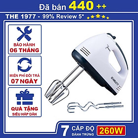 Mua Máy đánh trứng cầm tay 7 cấp độ công suất 260W  máy đánh trứng đánh bột làm bánh kèm 04 que trộn tiện lợi