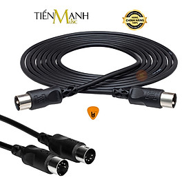 Dây Cáp MIDI Hosa 2 Đầu Cắm Tròn 5 Chân MID-301BK, 303BK, 305BK, 310BK, 315BK, 320BK, 325BK Cho Đàn Piano, Organ, Keyboard Cable 5-Pin DIN Hàng Chính Hãng - Kèm Móng Gẩy DreamMaker