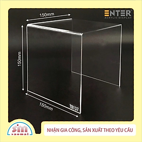 Mua Kệ livestream  Kệ mica chữ U trong suốt để đồ đa năng  Kệ trưng bày mica 3 mặt uốn Enter TB137 150x150x150mm mica dày 3mm (20)