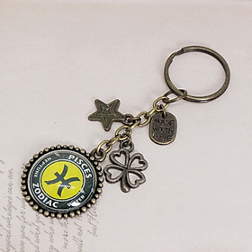 Móc khóa 12 cung hoàng đạo Zodiac phong cách Vintage 06646-M2