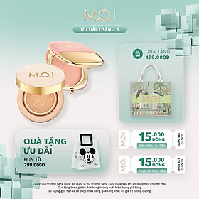 Bộ đôi M.O.I Phấn nước  Premium Baby Cushion và Phấn má hồng M.O.I