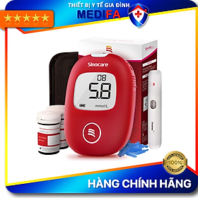 Bộ máy đo đường huyết Sinocare Safe AQ Smart tặng 1 hộp 50 que thử đường huyết và hộp 50 kim chích máu