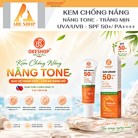 Kem Chống Nắng OKESHOP Tone-Up Sunscreen 60ml - Lớp Nền Sáng Mịn, Không Bóng Nhờn