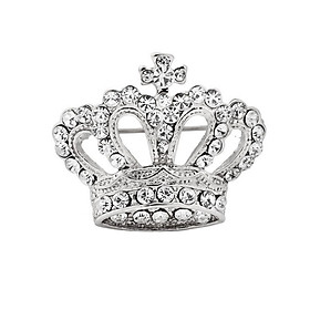 Fashion Crystal Victoria King Queen Crown Brooch Pin Wedding Jewelry