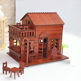 Đồ chơi lắp ráp gỗ 3D Mô hình Quán Cafe Coffee House R-8075