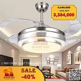 Mua Quạt trần phòng khách có đèn