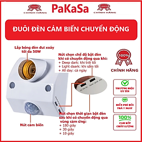 Mua Đuôi đèn cảm ứng chuyển động hồng ngoại  đui đèn cảm biến chuyển động hồng ngoại