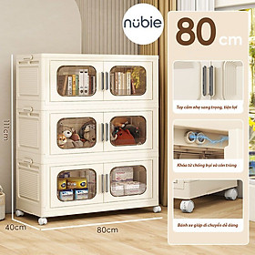 Mua (Ngang 80cm) Tủ Nhựa Gấp Gọn 3/4/5 Tầng Cao Cấp 2 Cánh Cửa Mở-Hộp Đựng Đồ Đa Năng Bằng Nhựa PP  Tháo Lắp Dễ Dàng