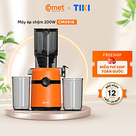 Mua Máy ép chậm Comet CM9616 – Công suất 200W  dung tích 600ml  ép kiệt bã 98%  miệng ép lớn 108mm – Hàng chính hãng bảo hành 12 tháng
