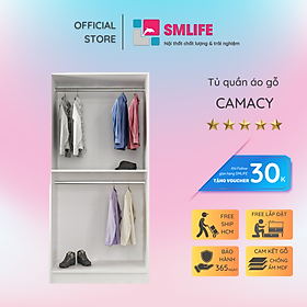 Mua Tủ quần áo gỗ hiện đại SMLIFE Camacy  | Gỗ MDF dày 17mm chống ẩm | D90xR52xC190cm