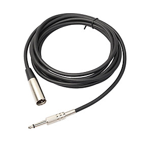 XLR 3 Pin Male to 1/4 6.35mm Mono Jack Male Plug Audio Microphone Cable