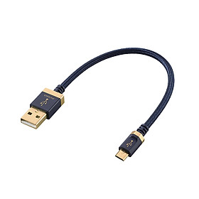 Mua Dây cáp microUSB audio (A-microB)  0.15m Nylon ELECOM DH-AMB015 - Hàng Chính Hãng