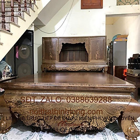 Mua Sập Đại Chân Quỳ Dạ Cá Trơn Gỗ Mun Đuôi Công