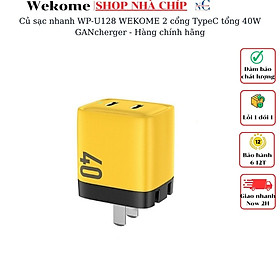 Củ sạc nhanh WP-U128 WEKOME 2 cổng TypeC tổng 40W GANcherger - Hàng chính hãng