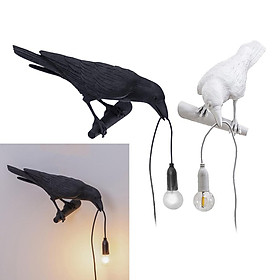2x Wall Lamp Nightlight Bedside Bathroom Sconce Light Left Black+Right White