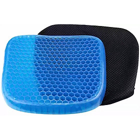 Mua Đệm Ngồi 3D Silicon 2 Lớp Tổ Ong Lót Ghế Thoáng Khí Chống Đau Mỏi Lưng Tặng Kèm Túi Đựng