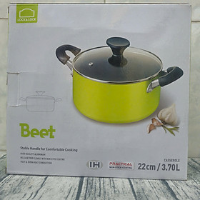 Mua Nồi Nhôm Dùng Được Trên Bếp Từ Lock&Lock Beet Marble LED4222IH 22cm - 3.7L - Hàng Chính Hãng