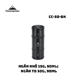 Hộp đựng trà, cà phê hợp kim nhôm mạ titanium đen Campingmoon CC-50-BK CC-51-BK