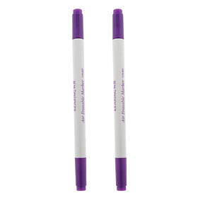 2pcs Air Erasable Pen Tailor Vanishing Ink Fabric Marker Water Soluble Pen