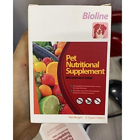 Bioline - Viên uống bổ máu, bổ sung vitamin, khoáng tổng hợp cho chó hộp 160 viên