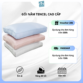 Mua Gối Nằm (vỏ gối & ruột gối) Tencel Cao Cấp Sang Trọng Kích Thước 40x60x7cm (Mẫu ngẫu nhiên)