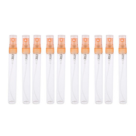 10x Empty 5/10mL Refillable Perfume Bottle Pump Spray Tube Glass Vials 5 ML