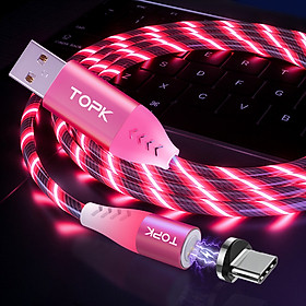 Dây cáp sạc nam châm từ tính đèn led TOPK AM16 - Hàng chính hãng