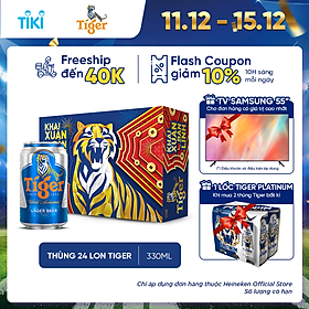 Mua Thùng 24 lon bia Tiger 330ml - Bao bì Xuân