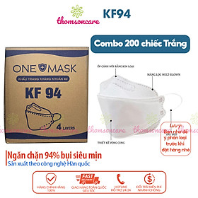 Khẩu trang KF94 thùng 300 cái - Công nghệ 3D Hàn Quốc kháng khuẩn, kt y tế, chống, lọc bụi mịn