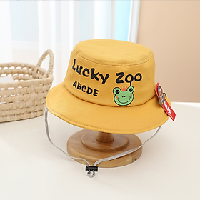 Mũ vành cho bé họa tiết LUCKY ZOO Chất Cotton mềm mịn kiểu dáng hàn quốc , 2 tuổi - 6 tuổi