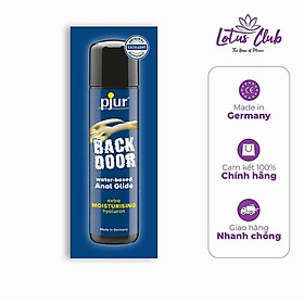Chất bôi trơn gốc nước cho quan hệ đường hậu pjur BACK DOOR Moisturising Anal Glide
