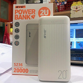 Mua Pin sạc Dự Phòng SYC S236 20000 mAh  vỏ nhám chồng trượt  hàng chính hãng